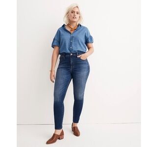 NWT Madewell 10" High-Rise Skinny Jeans in Danny‎ Wash Size 35